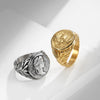 Hip-Hop Retro Solid Color 304 Stainless Steel Men'S Rings