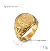 Hip-Hop Retro Solid Color 304 Stainless Steel Men'S Rings