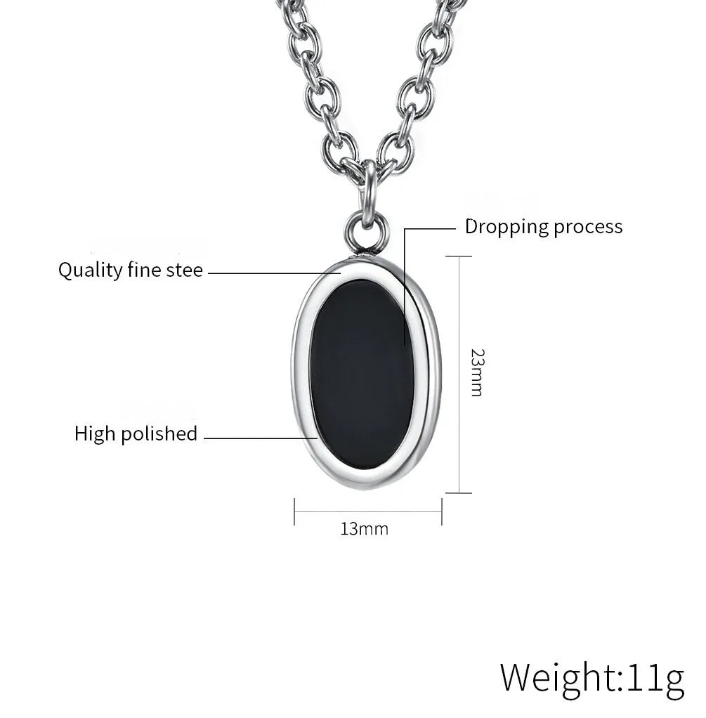 Hip-Hop Retro Solid Color 304 Stainless Steel Plating 18K Gold Plated Men'S Pendant Necklace