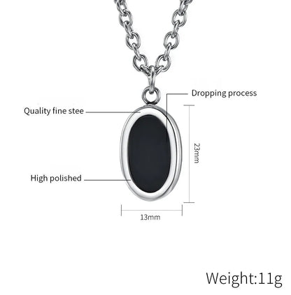 Hip-Hop Retro Solid Color 304 Stainless Steel Plating 18K Gold Plated Men'S Pendant Necklace