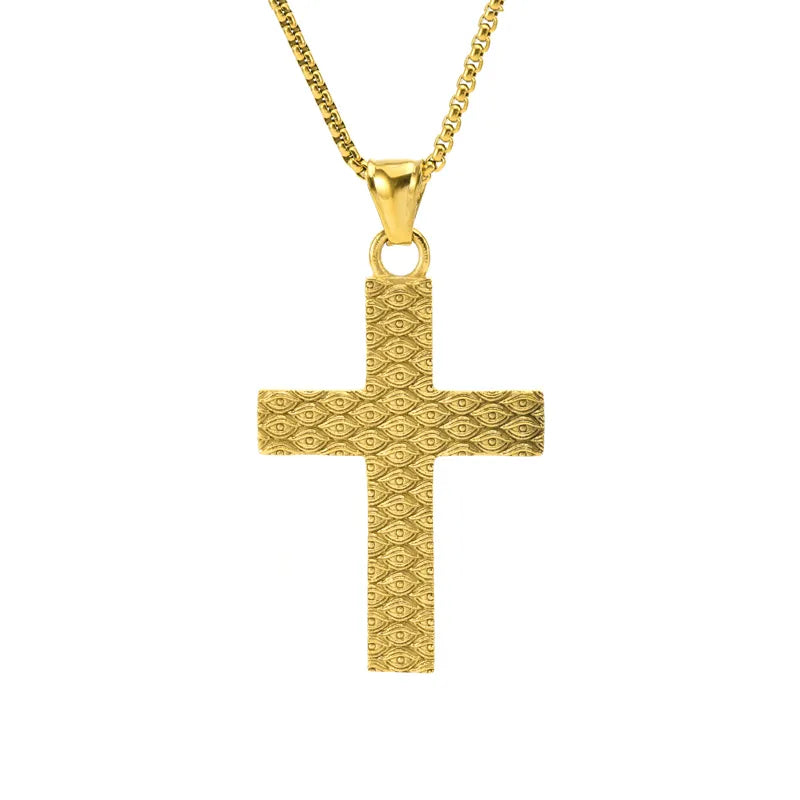 Hip-Hop Retro Solid Color 304 Stainless Steel Plating 18K Gold Plated Men'S Pendant Necklace