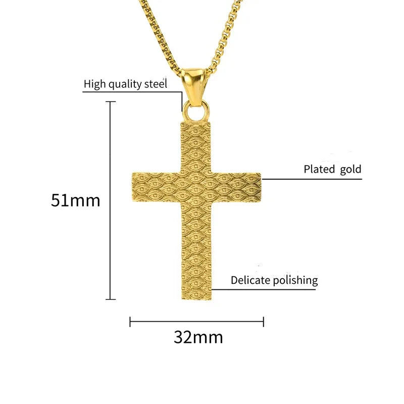 Hip-Hop Retro Solid Color 304 Stainless Steel Plating 18K Gold Plated Men'S Pendant Necklace