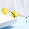 Hip-Hop Retro Solid Color Ac Oval Frame Full Frame Women'S Sunglasses