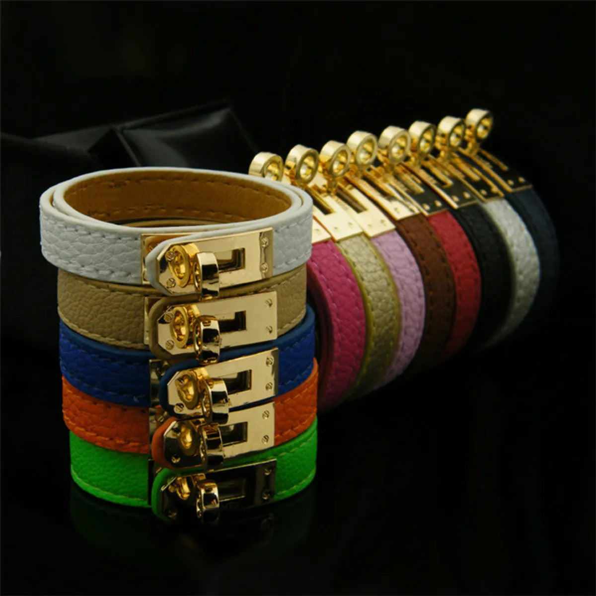 Hip-hop Retro Solid Color Alloy Wholesale Bangle