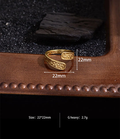 Hip-Hop Retro Solid Color Copper Men'S Rings