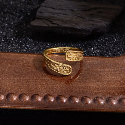 Hip-Hop Retro Solid Color Copper Men'S Rings