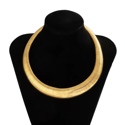 Hip-Hop Retro Solid Color Metal Women'S Choker