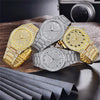 Hip-Hop Retro Solid Color Single Folding Buckle Quartz Men'S Watches