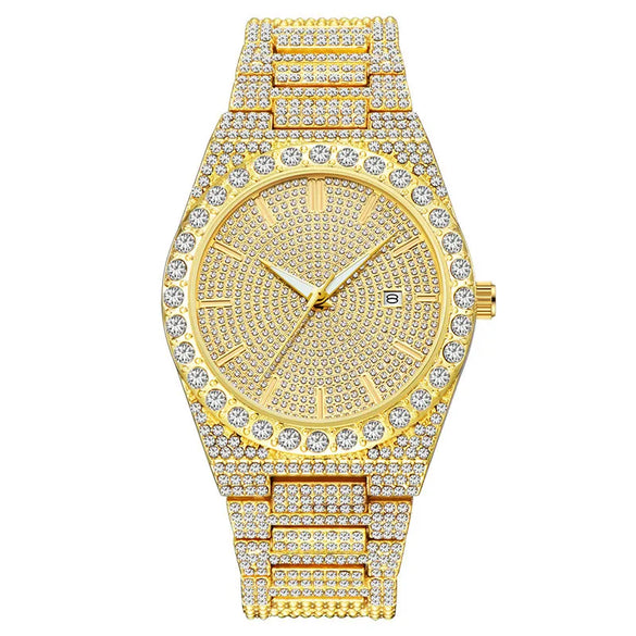 Hip-Hop Retro Solid Color Single Folding Buckle Quartz Men'S Watches