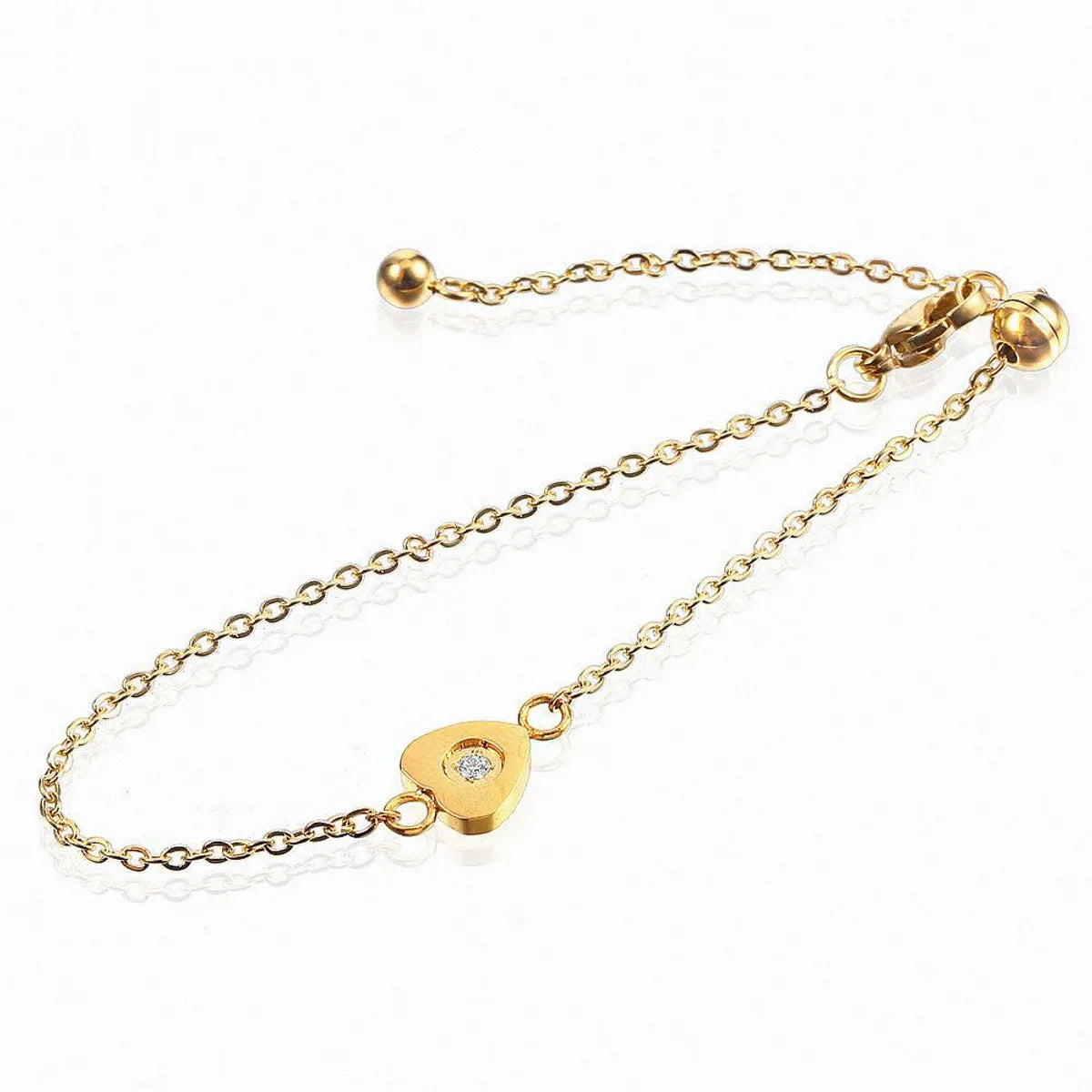 Hip-Hop Retro Solid Color 304 Stainless Steel 18K Gold Plated Bracelets In Bulk