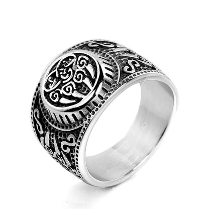 Hip-Hop Retro Solid Color Stainless Steel Polishing None Men'S Rings