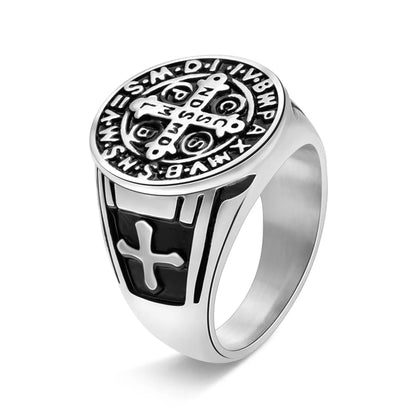 Hip-Hop Retro Solid Color Steel Men'S Rings