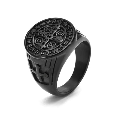 Hip-Hop Retro Solid Color Steel Men'S Rings