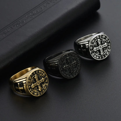 Hip-Hop Retro Solid Color Steel Men'S Rings