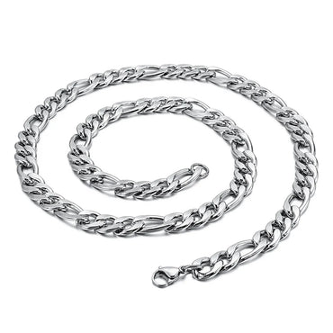 Hip-Hop Retro Solid Color Titanium Steel Chain Men'S Necklace