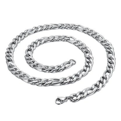 Hip-Hop Retro Solid Color Titanium Steel Chain Men'S Necklace