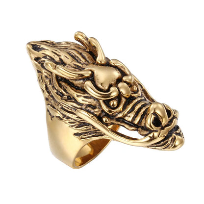 Hip-Hop Retro Solid Color Titanium Steel Plating Gold Plated Men'S Rings