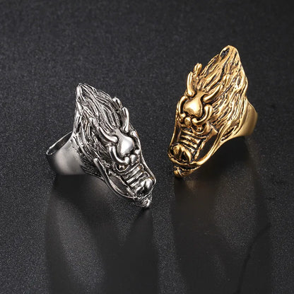 Hip-Hop Retro Solid Color Titanium Steel Plating Gold Plated Men'S Rings