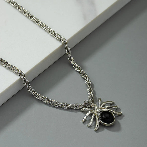Hip-Hop Retro Spider Alloy Women'S Pendant Necklace