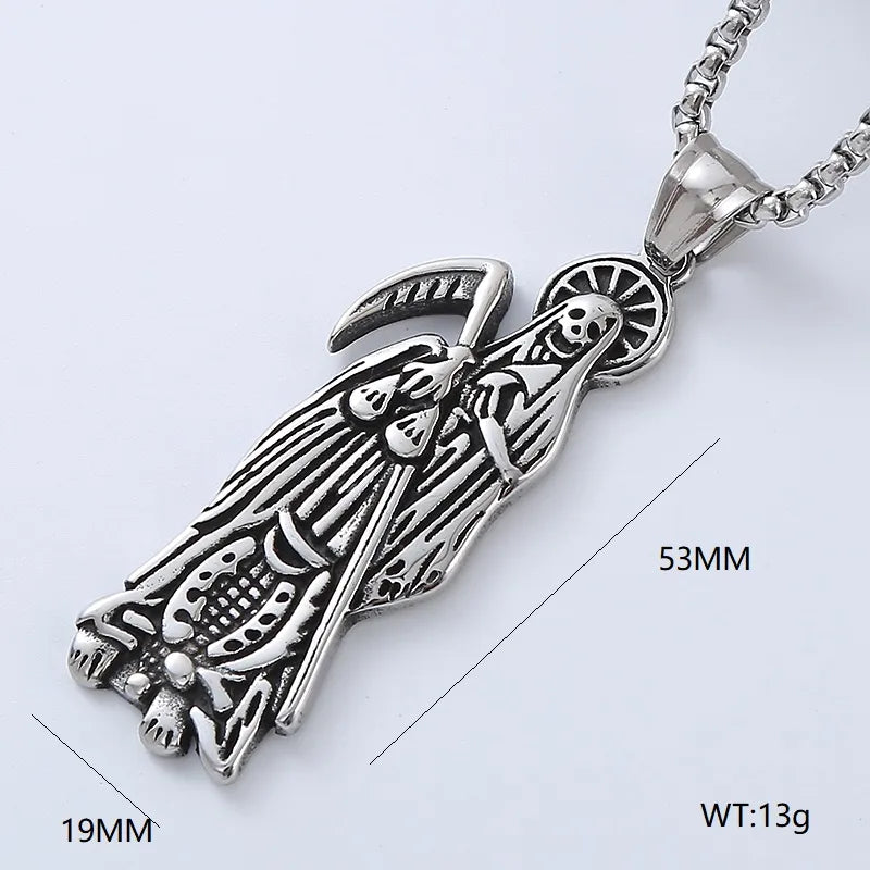 Hip-Hop Retro Streetwear Skull 304 Stainless Steel No Inlaid Men'S Necklace Pendant