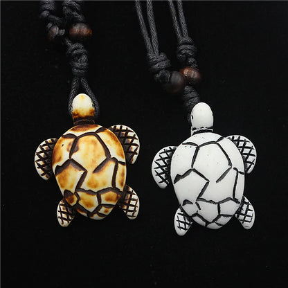 Hip-Hop Retro Tortoise Resin Men'S Pendant Necklace