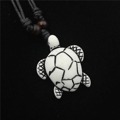 Hip-Hop Retro Tortoise Resin Men'S Pendant Necklace