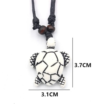 Hip-Hop Retro Tortoise Resin Men'S Pendant Necklace