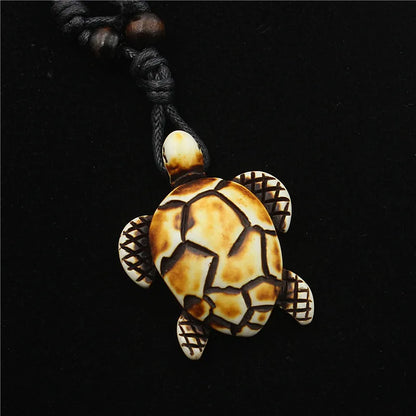 Hip-Hop Retro Tortoise Resin Men'S Pendant Necklace