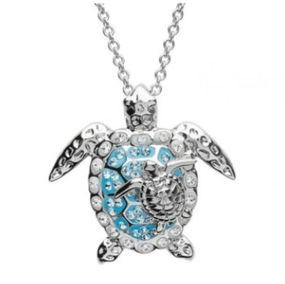 Hip-Hop Retro Tortoise Rhinestones Alloy Wholesale Pendant Necklace