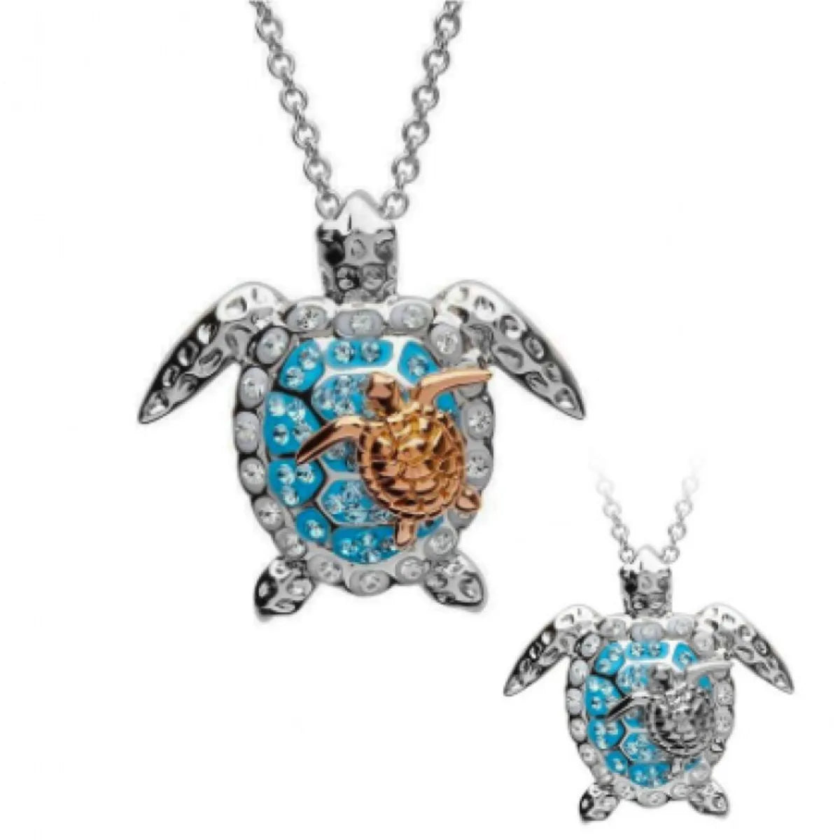 Hip-Hop Retro Tortoise Rhinestones Alloy Wholesale Pendant Necklace