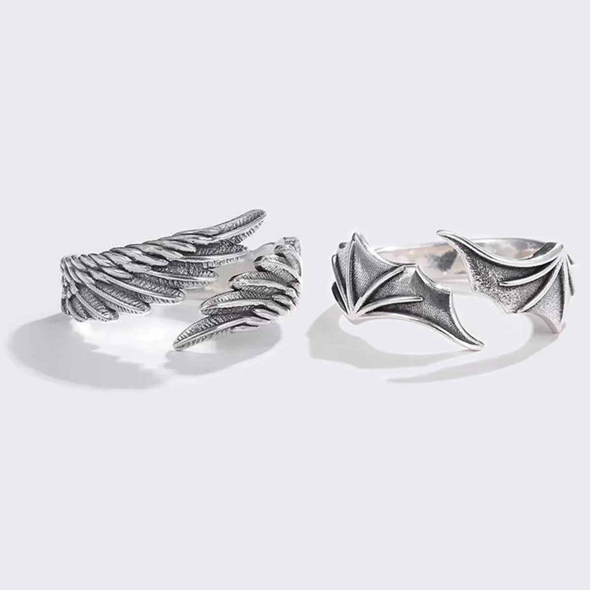 Hip-hop Retro Wings Alloy Asymmetrical Plating Gold Plated Men's Rings