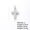 1 Piece 304 Stainless Steel Alloy Copper Rhinestones K Gold Plated Animal Cross Letter