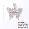1 Piece 304 Stainless Steel Alloy Copper Rhinestones K Gold Plated Animal Cross Letter