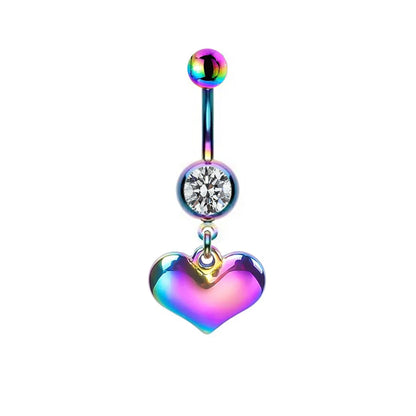 Hip-hop Rock Animal Starry Sky Moon Stainless Steel Alloy White Gold Plated Rhinestones Belly Ring In Bulk