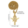 Hip-Hop Rock Cross Eye Of Horus Stainless Steel Alloy Inlay Rhinestones Unisex Pendant Necklace
