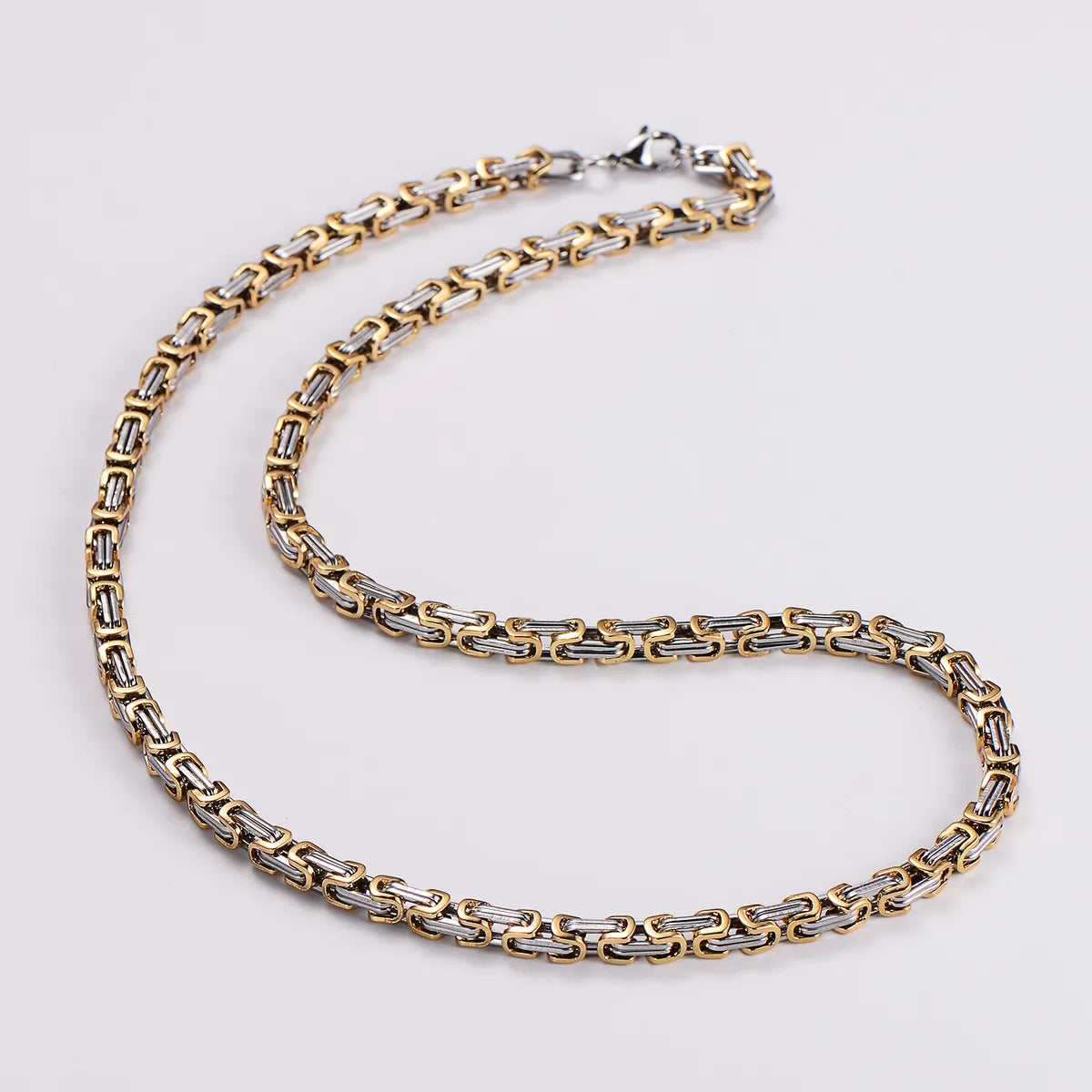 Hip-Hop Rock Geometric Stainless Steel 18K Gold Plated Women'S Necklace