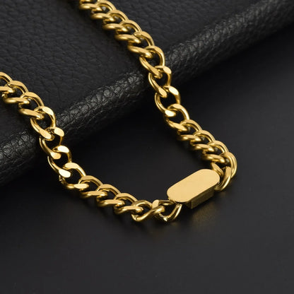 Hip-hop Rock Geometric Titanium Steel Plating Bracelets Necklace