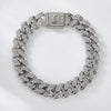 1PC A-Z Hiphop Man Personalized Name Letter Chain Bracelet Zinc Alloy Cutom Name Uppercase Letter Crown Cuba Chain Bracelets Full Diamond Heart Tennis Chain