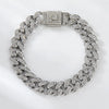 1PC A-Z Hiphop Man Personalized Name Letter Chain Bracelet Zinc Alloy Cutom Name Uppercase Letter Crown Cuba Chain Bracelets Full Diamond Heart Tennis Chain