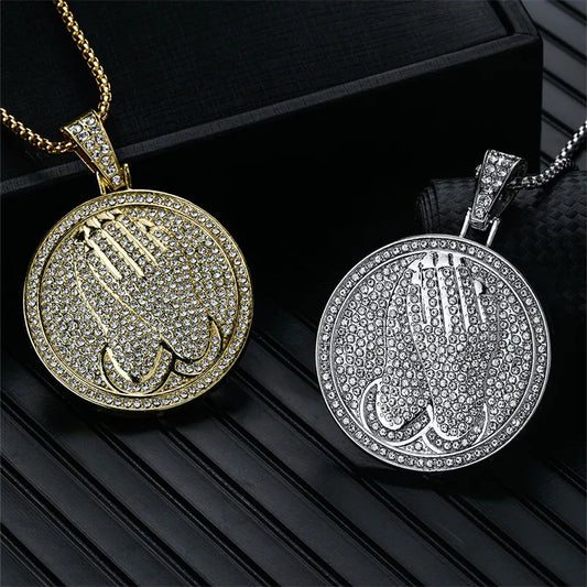 Hip-Hop Rock Punk Solid Color 304 Stainless Steel Alloy Plating K Gold Plated Rhodium Plated Men'S Pendant Necklace