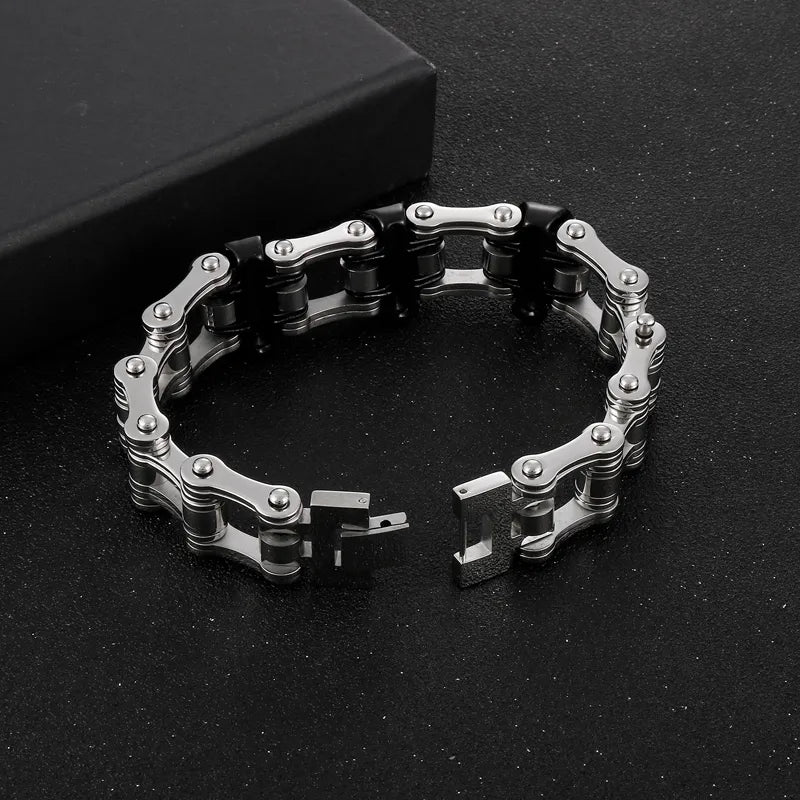 Hip-Hop Rock Skull Stainless Steel 18K Gold Plated Men'S Bracelets