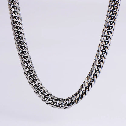 304 Stainless Steel Hip-Hop Rock Polishing Plating Solid Color Long Necklace