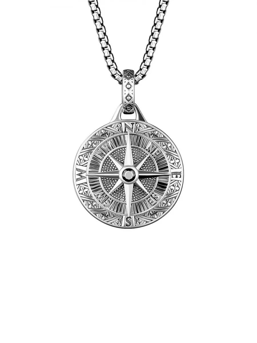 Hip-Hop Rock Streetwear Oval Alloy Plating Men'S Pendant Necklace Sweater Chain