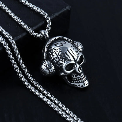 Hip-Hop Simple Style Animal Anchor Skull Alloy Titanium Steel Plating Unisex Pendant Necklace