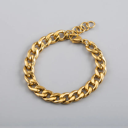 304 Stainless Steel 18K Gold Plated Hip-Hop Simple Style Plating Geometric Bracelets