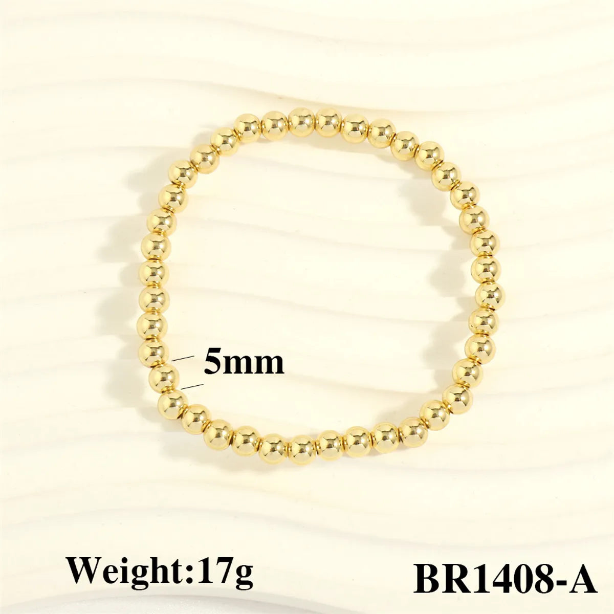 Hip-Hop Simple Style Round Copper 18k Gold Plated Bracelets In Bulk