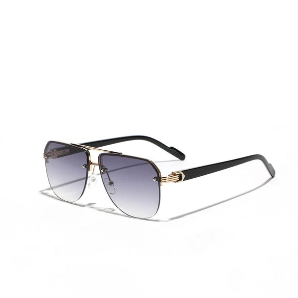 Hip-Hop Simple Style Solid Color Ac Toad Glasses Half Frame Women'S Sunglasses