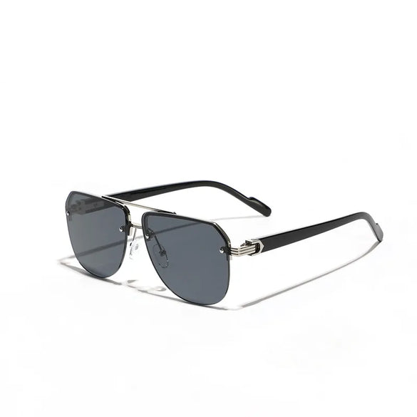 Hip-Hop Simple Style Solid Color Ac Toad Glasses Half Frame Women'S Sunglasses