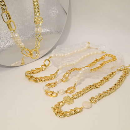 Hip-Hop Simple Style Solid Color Alloy Wholesale Necklace