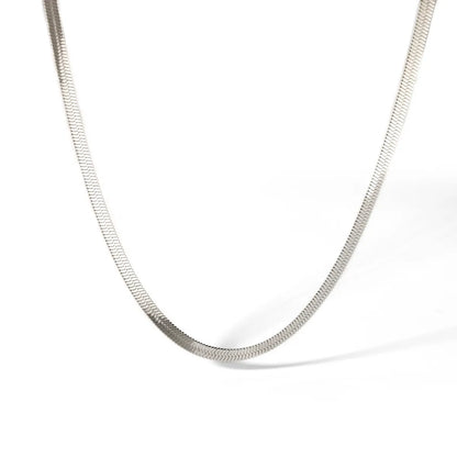 Hip-hop Simple Style Solid Color Stainless Steel 18k Gold Plated Necklace In Bulk